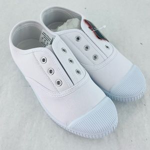 Kids Canvas Sneakers Tennis Shoe White Size 1 Harvest Land